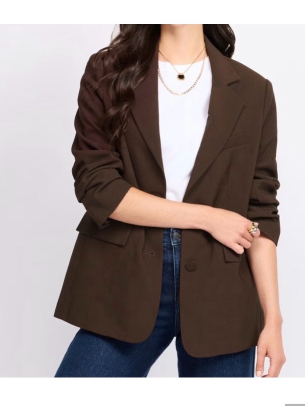 Darling Chocolate Brown Blazer Jacket NWT size S retails $200